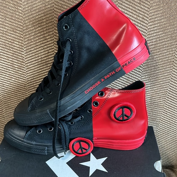 Men’s Converse All Star “ Seek Peace”  HighTop Sneakers…Size 9.5 - Picture 7 of 10